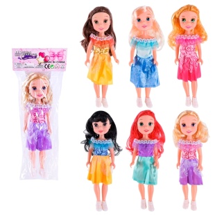 Кукла, маленькая, в ассортименте, в пакете 14х5х24 см - интернет-магазин optom-k.com