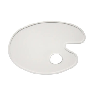 Палитра, 19х27 см, пластиковая, белая - интернет-магазин optom-k.com