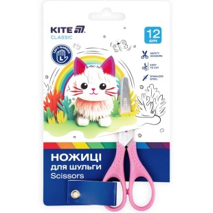 Ножницы детские для левшей, 12 см, "Kite Classic", KITE канцелярия - интернет-магазин optom-k.com