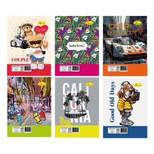 Блокнот на верхней спирали, А6, 40 листов, мягкая обложка, Апельсин - интернет-магазин optom-k.com