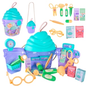 Набор врача, 19 предметов, цветной, в коробке 18х14х26 см - интернет-магазин optom-k.com