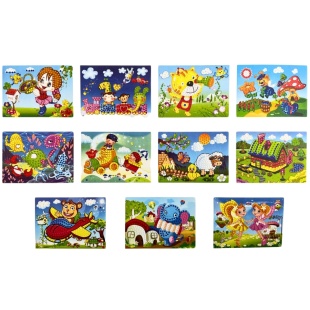 Набор для творчества, 29х21,5 см, ассорти, "Аппликация-мозаика"  - интернет-магазин optom-k.com