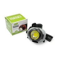 Фонарик, 1 лампа, 4х5х6 см, пластиковый, черний цвет, работает от 3-х батареек AAA - интернет-магазин optom-k.com