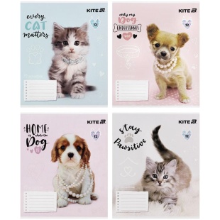 Тетрадь, 12 листов, коса линия, софт тач + УФ лак, "RH", KITE тетради и альбомы - интернет-магазин optom-k.com