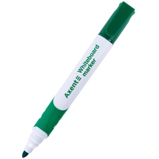 Маркер для дошок, 2 мм, круглий, зелений, Whiteboard Comfort Grip, AXENT - інтернет-магазин optom-k.com