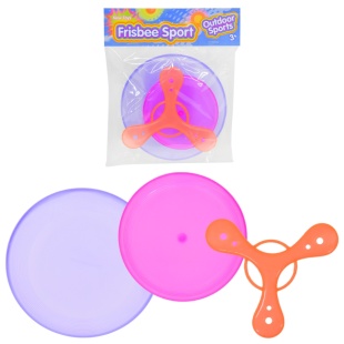 Набор бумерангов,3 шт, 9 см, 11 см, 13 см, цветные, в пакете 16х18 см - интернет-магазин optom-k.com