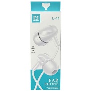 Наушники (гарнитура), с микрофоном, белого цвета "AUX YESPLUS L-11" - интернет-магазин optom-k.com