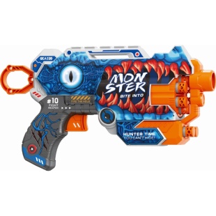 Пистолет, 23х14 см, с поролоновыми патронами (12 шт), в коробке 24х6,5х20 см, "Монстр" - интернет-магазин optom-k.com