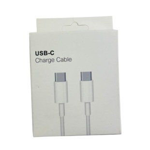 Кабель, 1 м, USB Type-C, 6А, білий колір - інтернет-магазин optom-k.com