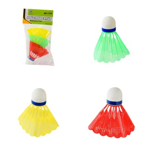 Набор воланчиков, 3 шт, пластиковые, цветные, в упаковке 19х10 см - интернет-магазин optom-k.com