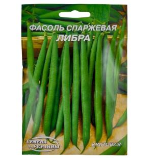 Фасоль Спаржевая, 20 г, "Кущова Лібра", Насіння України - интернет-магазин optom-k.com