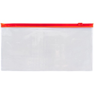 Папка на молнии zip-lock, DL, 180 мкм, 233х113 мм, красная, AXENT - интернет-магазин optom-k.com