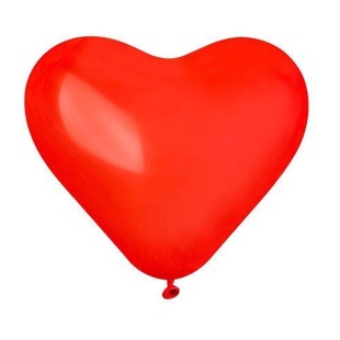 Воздушный шар, 41 см, красного цвета, пастель, "Сердце", Gemar - интернет-магазин optom-k.com