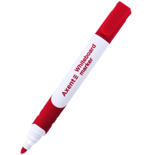 Маркер для дошок, 2 мм, круглий, червоний, Whiteboard Comfort Grip, AXENT - інтернет-магазин optom-k.com