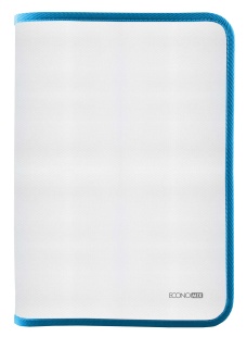 Папка для тетрадей, В5, пластиковая, на молнии, голубой цвет, ECONOMIX - интернет-магазин optom-k.com
