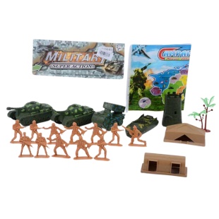 Набор военный, солдатики, техника, с аксессуарами, в пакете 19х27х3 см - интернет-магазин optom-k.com