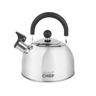 Чайник, 2 л, бакелітова ручка, зі свистком кипіння, BRAVO CHEF - інтернет-магазин optom-k.com
