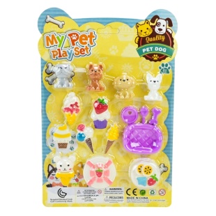 Набор животных, 4 шт, с аксессуарами, на планшете 19х22х23 см - интернет-магазин optom-k.com