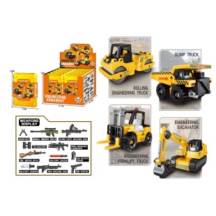 Конструктор, 10-15 деталей, в ассортименте, в коробке 15х11 см, "Строительный транспорт" - интернет-магазин optom-k.com