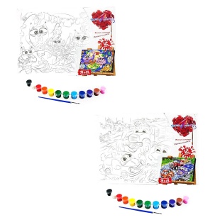 Набор для творчества (полотно-раcкраска+краски с кисточкой), 21х31 см, Danko Toys - интернет-магазин optom-k.com