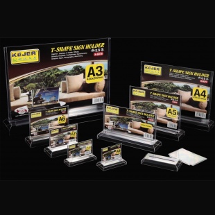 Подставка настольная, А6, T-образная, для рекламы/меню, горизонтальная, KEJEA - интернет-магазин optom-k.com