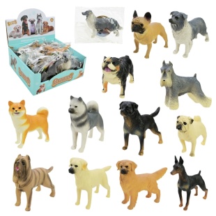 Животное резиновое, 6х7 см, в ассортименте, в пакете 10x13 см, "Песики" - интернет-магазин optom-k.com