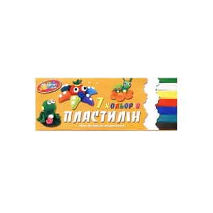 Пластилін, 7 кольорів, 130 г, Колорит - інтернет-магазин optom-k.com