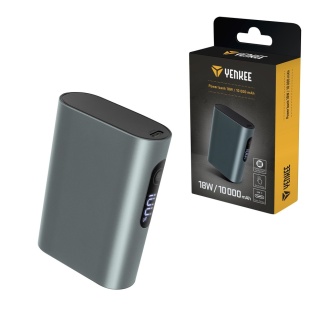 Портативное зарядное устройство, 10000 mAh, 1 x USB, USB Type-C, серый,  YENKEE - интернет-магазин optom-k.com