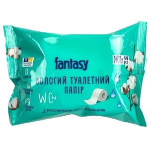 Упаковка паперу туалетного вологого, 44 штуки, ароматизований, Fantasy - інтернет-магазин optom-k.com