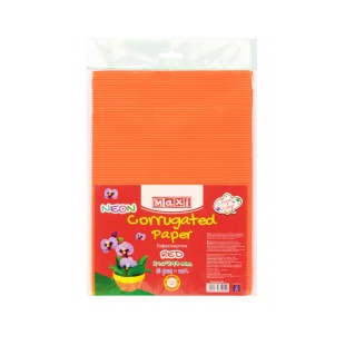 Гофрокартон, А4, 165±10 г/м2, неоновый, оранжевый цвет, MAXI - интернет-магазин optom-k.com