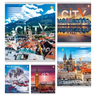 Тетрадь, 60 листов, клетка, "Міста", Тетрада - интернет-магазин optom-k.com