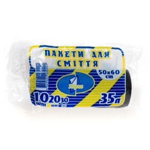 Упаковка пакетів для сміття, 35 л, 9 штук, "Традиция"  - інтернет-магазин optom-k.com
