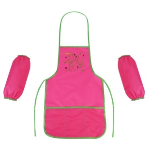 Фартук детский, 49х30 см, с нарукавниками, розовый, MAXI - интернет-магазин optom-k.com
