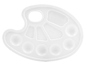 Палитра, 22.8х17.1 см, пластиковая, белая, ECONOMIX - интернет-магазин optom-k.com