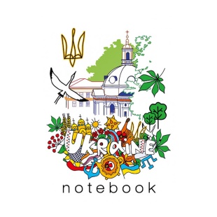 Блокнот на скобі, А6, 48 аркушів, клітинка, м`яка  обкладинка, матова ламінація Мандарин - інтернет-магазин optom-k.com