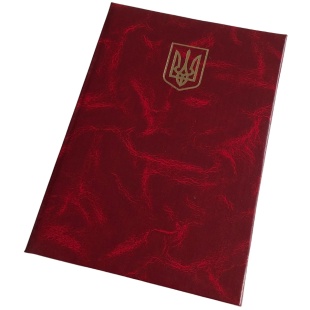 Папка до підпису, А4, тверда обкладинка, тиснення золотом, балакрон, "Герб", СКАТ - інтернет-магазин optom-k.com
