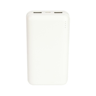 Мобильная батарея (Power Bank), 20000 mAh, 2*USB output, 5V, 2.1A, белый цвет, OPTIMA - интернет-магазин optom-k.com