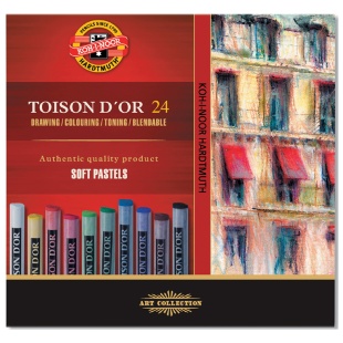 Пастель суха, 24 кольори, "TOISON D'OR", KOH-I-NOOR Пастель суха, 24 кольори, "TOISON D'OR", KOH-I-NOOR - інтернет-магазин optom-k.com