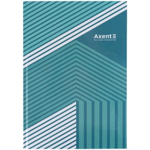 Книга канцелярська,  А4, 96 аркушів, клітинка, зелена, тверда обкладинка, "Lines" , AXENT - інтернет-магазин optom-k.com