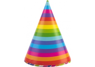 Ковпаки, 6 штук, із гумовою стрічкою, дизайни асорті, "Confetti Rainbow", MAXI - інтернет-магазин optom-k.com