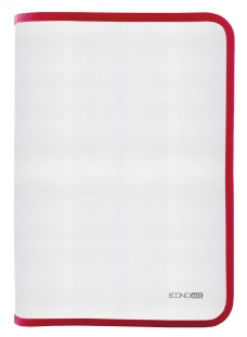 Папка для тетрадей, В5, пластиковая, на молнии, красный цвет, ECONOMIX - интернет-магазин optom-k.com