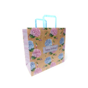 Пакет подарочный, 32х15х30 см, бумажный, вертикальный, бурый, ручка бумажная, Мандарин - интернет-магазин optom-k.com