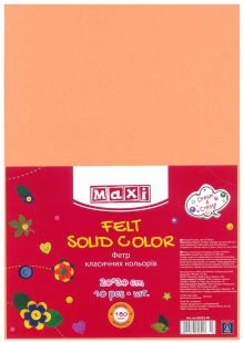 Фетр, 20х30см, 2 мм, 180 г / м2, персиковый цвет, MAXI - интернет-магазин optom-k.com