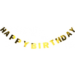 Гірлянда-банер, 1,2 м, 6х6 см, Happy Birthday, MAXI - інтернет-магазин optom-k.com