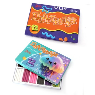 Пластилин, 12 цветов, 240 г, со стеком, с натуральным воском, дефект упаковки, Little Artist - интернет-магазин optom-k.com