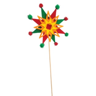 Топер,10х25 см, із фетру, "Різдвяна Зірка" - інтернет-магазин optom-k.com