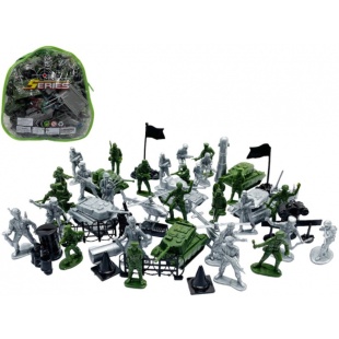 Набор солдатиков, 55 элементов, пластиковых, "Армия", Colorplast - интернет-магазин optom-k.com