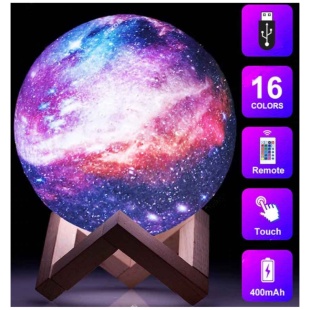 Ночник, 15 см, аккумулятор, от USВ, с пультом, "Космос" - интернет-магазин optom-k.com