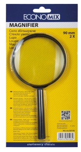 Стекло увеличивающее,  90 мм, 2-кратное, ECONOMIX - интернет-магазин optom-k.com