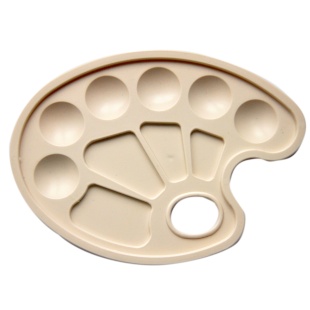 Палитра, 16х22 см, пластиковая, белая - интернет-магазин optom-k.com